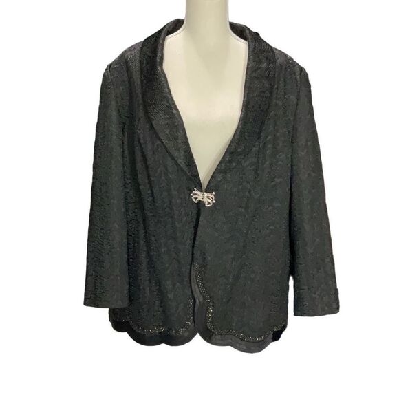 Vintage Italia Exclusive Women’s Evening Jacket Embellished Hem Size 20W - Picture 1 of 6